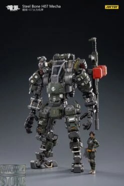 JoyToy Source 1/24 H07 Steel Bone Firepower Mecha Olive Version W/ Pilot -Action Figures Store 09b7b3891a