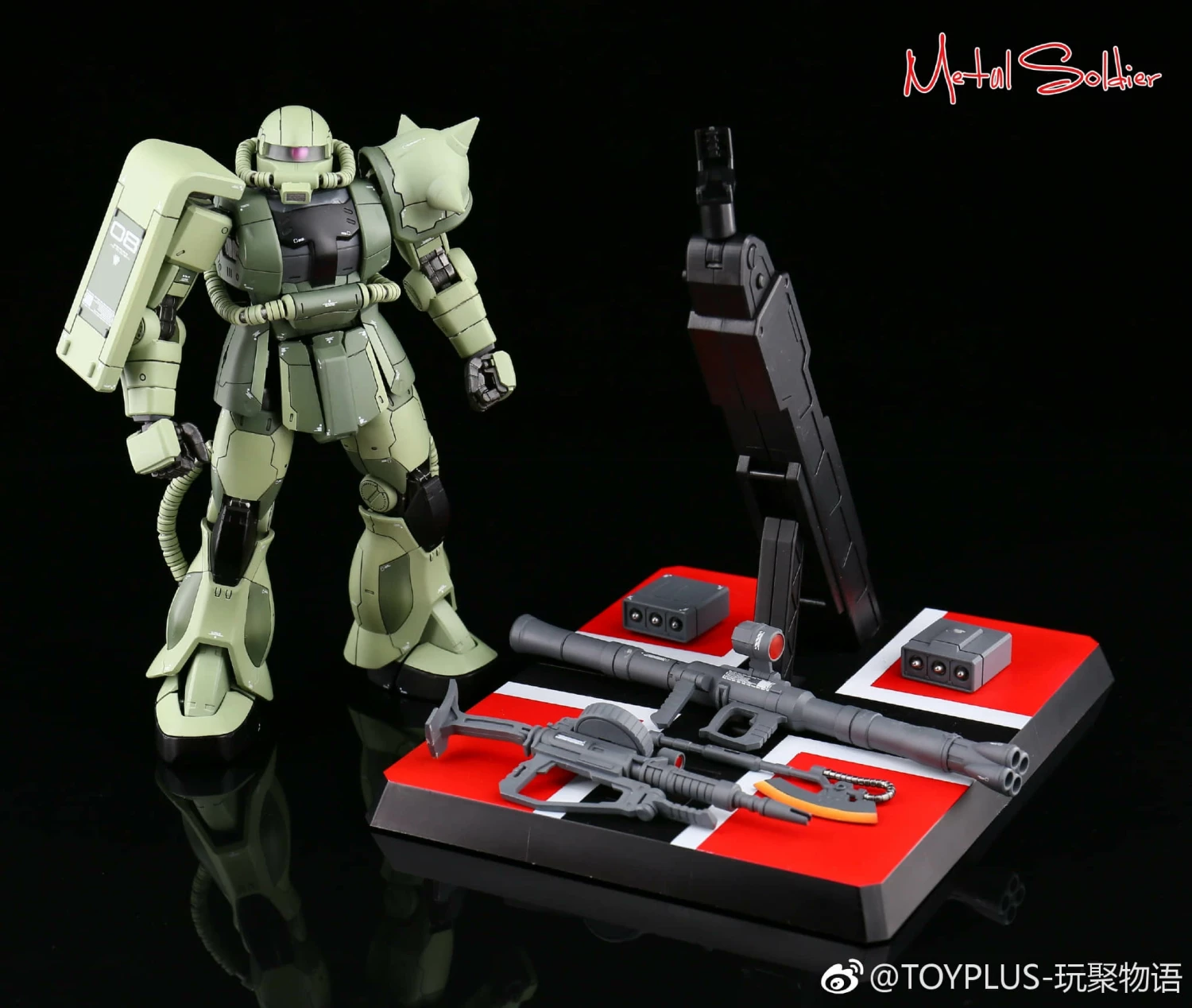 Metal Soldier 1/100 MS01 ZAKUII MS-01 MS-06 ZAKU2 Green Chogokin Metal Build 10 Metal Soldier 1/100 MS01 ZAKUII MS-01 MS-06 ZAKU2 Green Chogokin Metal Build - Image 8
