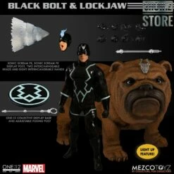MEZCO Toyz One:12 Black Bolt & Lockjaw Two-Pack 13 MEZCO Toyz One:12 Black Bolt & Lockjaw Two-Pack -Action Figures Store 0f4f30f030