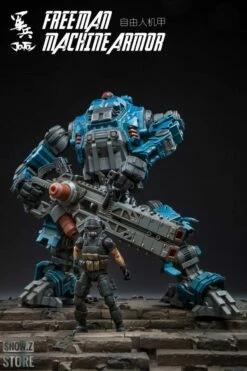 JoyToy Source Acid Rain 1/18 Freeman Machine Armor W/ Pilot Mechas & Soldiers Figure Set Navy Blue Version -Action Figures Store 16f9449f02