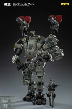 JoyToy Source 1/24 H02 Steel Bone Firepower Mecha Grey-Green Color W/ Pilot -Action Figures Store 19f3fd65d0