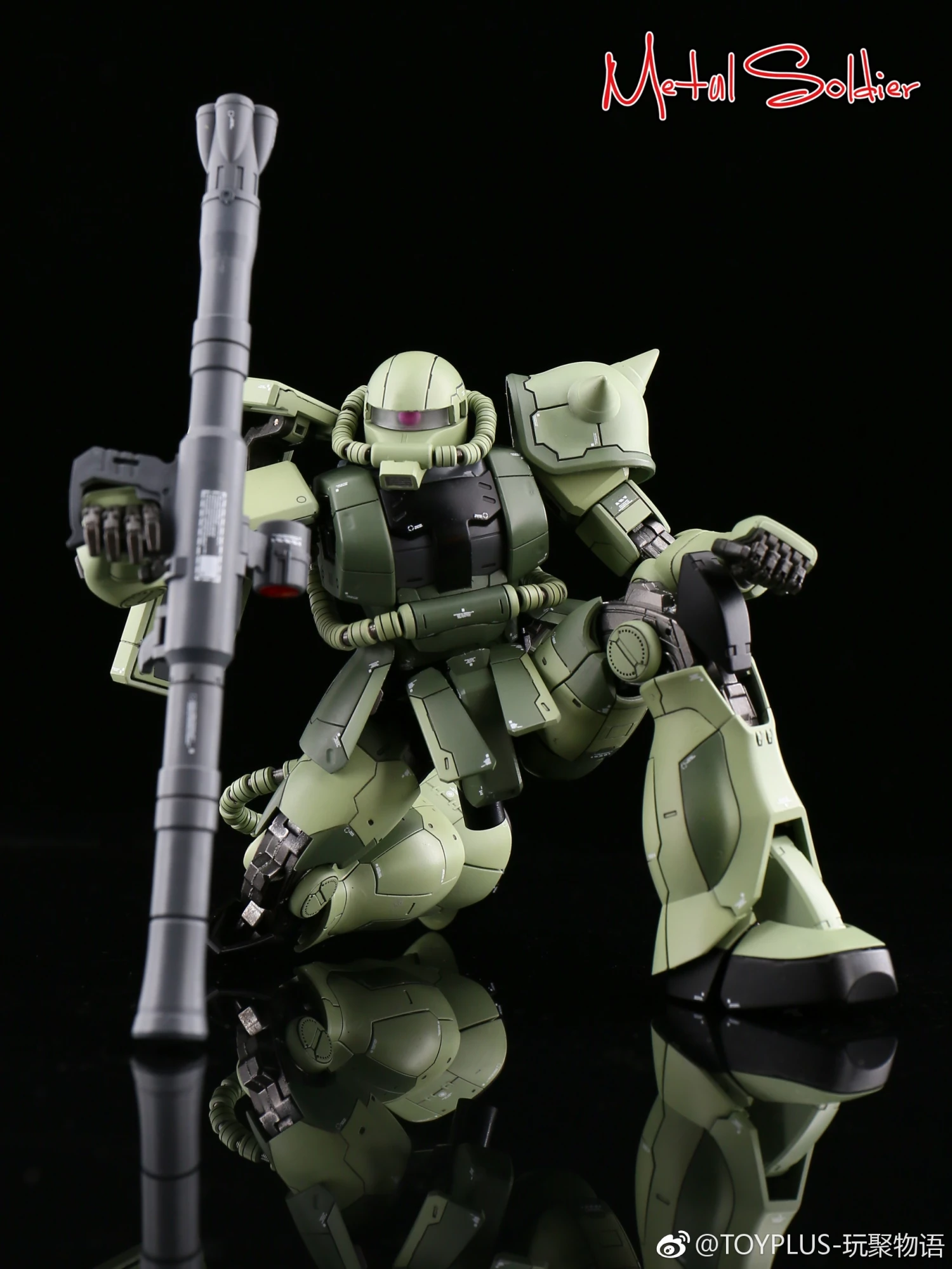 Metal Soldier 1/100 MS01 ZAKUII MS-01 MS-06 ZAKU2 Green Chogokin Metal Build 17 Metal Soldier 1/100 MS01 ZAKUII MS-01 MS-06 ZAKU2 Green Chogokin Metal Build - Image 15