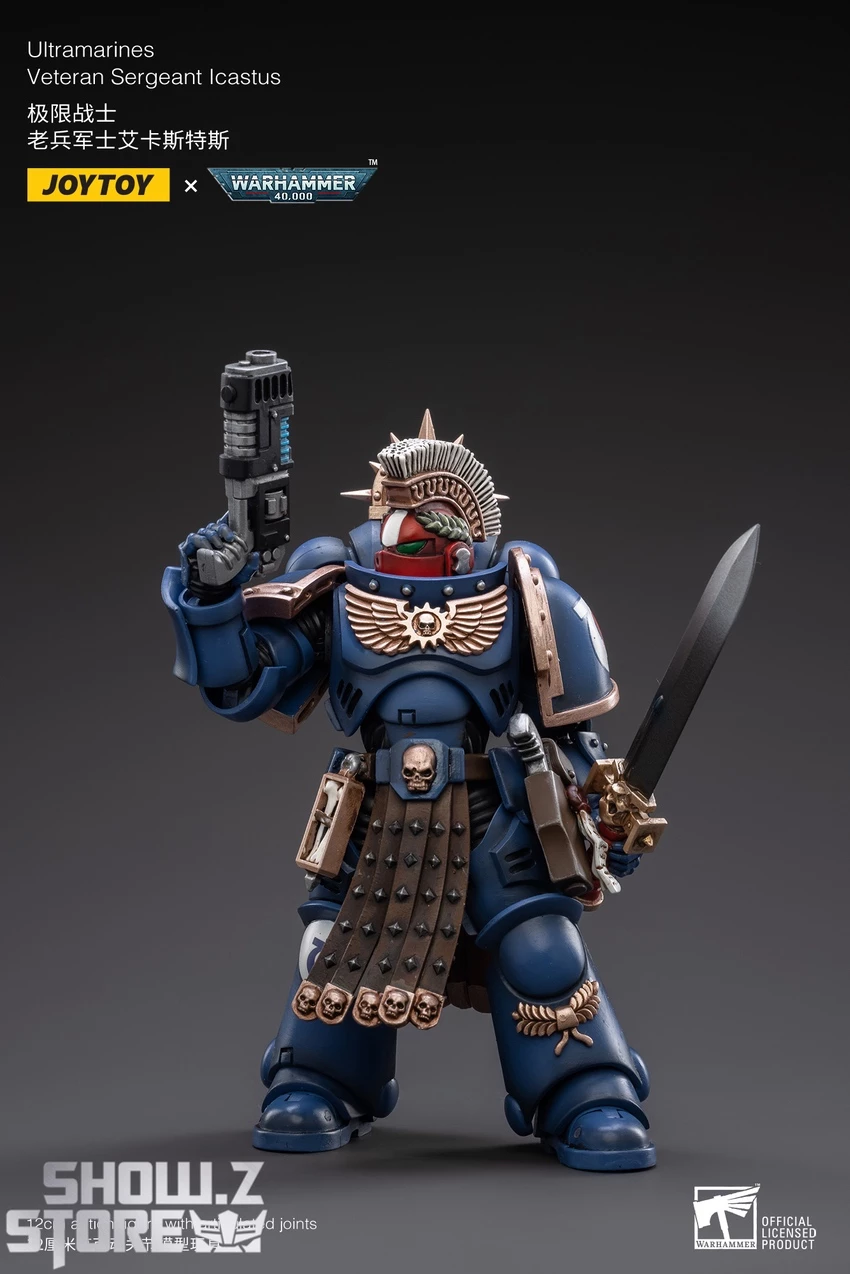 JoyToy Source 1/18 Warhammer 40K Space Ultramarines Veteran Sergeant Icastus 8 JoyToy Source 1/18 Warhammer 40K Space Ultramarines Veteran Sergeant Icastus - Image 6