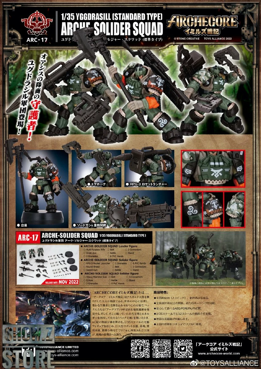 Toys Alliance 1/35 ARC-17 Yggdrasill Arche-Soilder Squad Standard Type Set Of 3 13 Toys Alliance 1/35 ARC-17 Yggdrasill Arche-Soilder Squad Standard Type Set Of 3 - Image 11