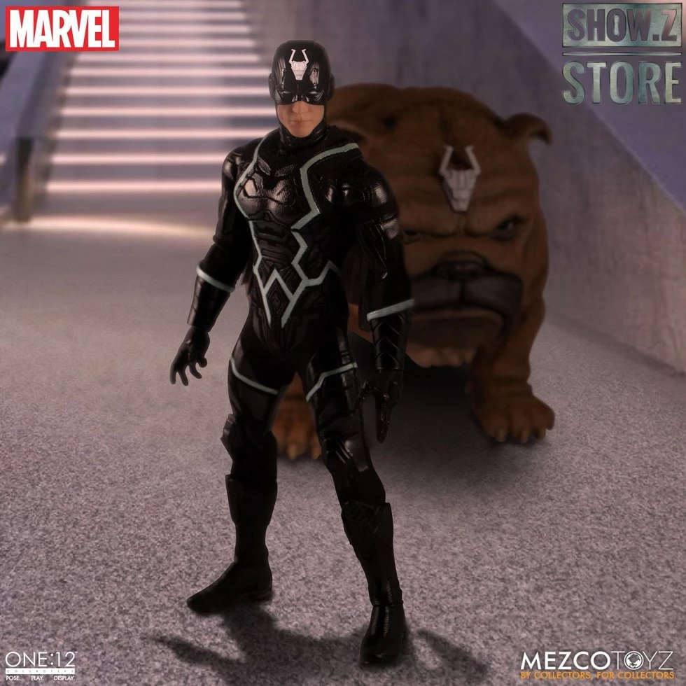 MEZCO Toyz One:12 Black Bolt & Lockjaw Two-Pack 10 MEZCO Toyz One:12 Black Bolt & Lockjaw Two-Pack - Image 8