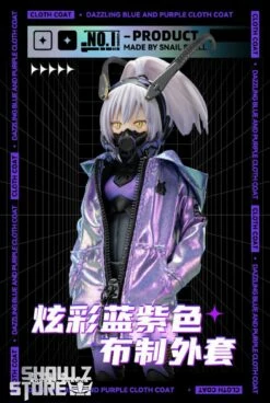 Snail Shell Dazzling Blue & Purple Cloth Coat For 1/10 & 1/12 Mecha Girl -Action Figures Store 52821a43af
