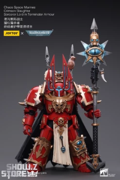 JoyToy Source 1/18 Warhammer 40K ChaoSpace Marines Crimson Slaughter Sorcerer Lord In Terminator Armour -Action Figures Store 645e7e52c7