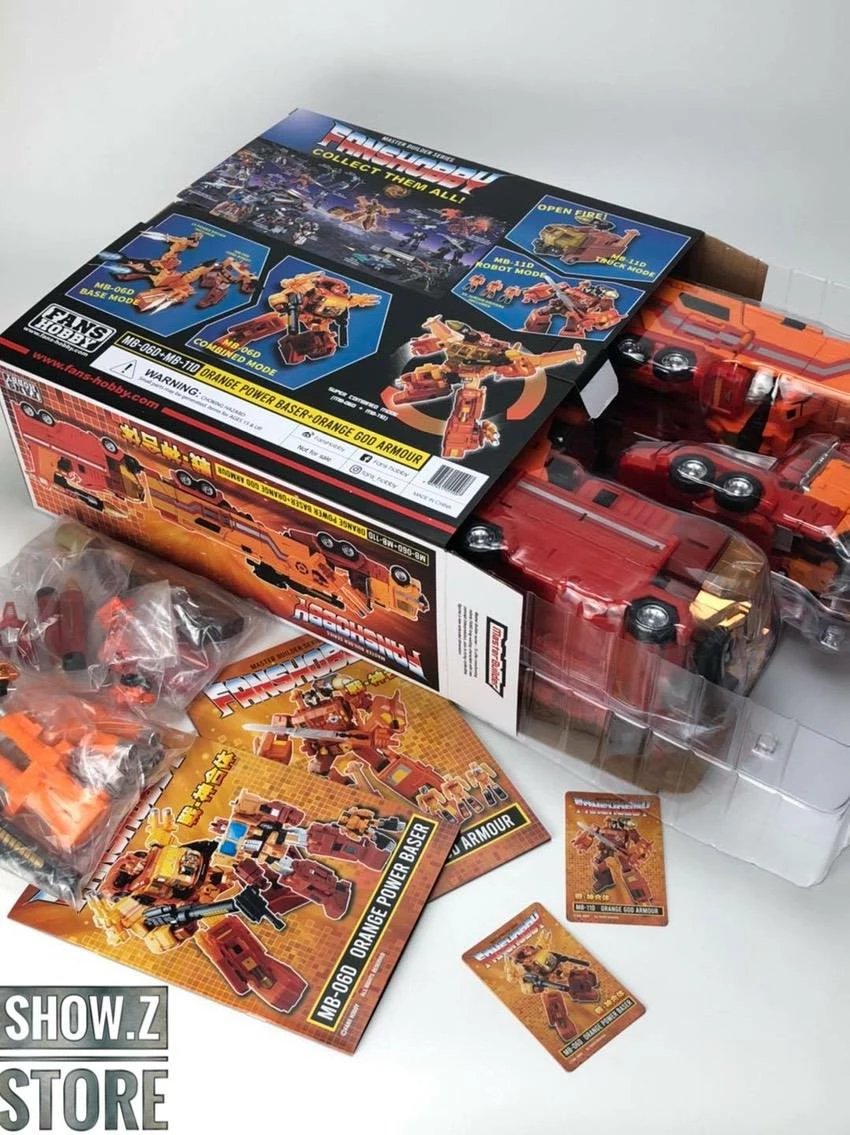 FansHobby MB-06D Power Baser Optimus Prime & MB-11D God Armor God Bomber Orange Version Set Of 2 18 FansHobby MB-06D Power Baser Optimus Prime & MB-11D God Armor God Bomber Orange Version Set Of 2 - Image 16