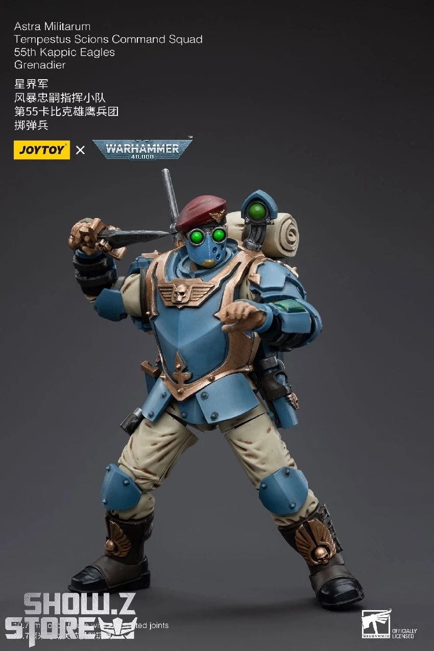 JoyToy Source 1/18 Warhammer 40K Astra Militarum Tempestus Scions Command Squad 55th Kappic Eagles Grenadier 6 JoyToy Source 1/18 Warhammer 40K Astra Militarum Tempestus Scions Command Squad 55th Kappic Eagles Grenadier - Image 4