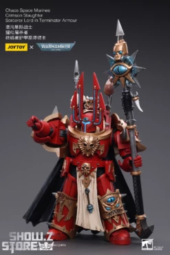 JoyToy Source 1/18 Warhammer 40K ChaoSpace Marines Crimson Slaughter Sorcerer Lord In Terminator Armour -Action Figures Store 74cfd4d60d