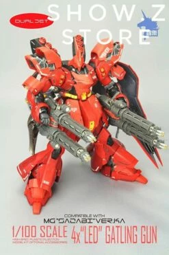 Zhile ZL MG 1/100 4X Sazabi MSN-04 Gatling Gun Add On Kit W/ LED -Action Figures Store 8185644d14