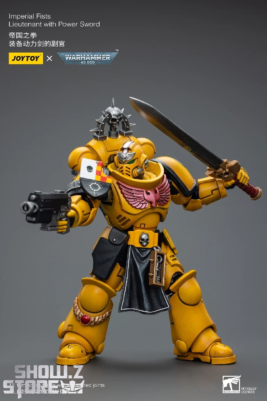 JoyToy Source 1/18 Warhammer 40K Imperial Fists Lieutenant W/ Power Sword 6 JoyToy Source 1/18 Warhammer 40K Imperial Fists Lieutenant W/ Power Sword - Image 4