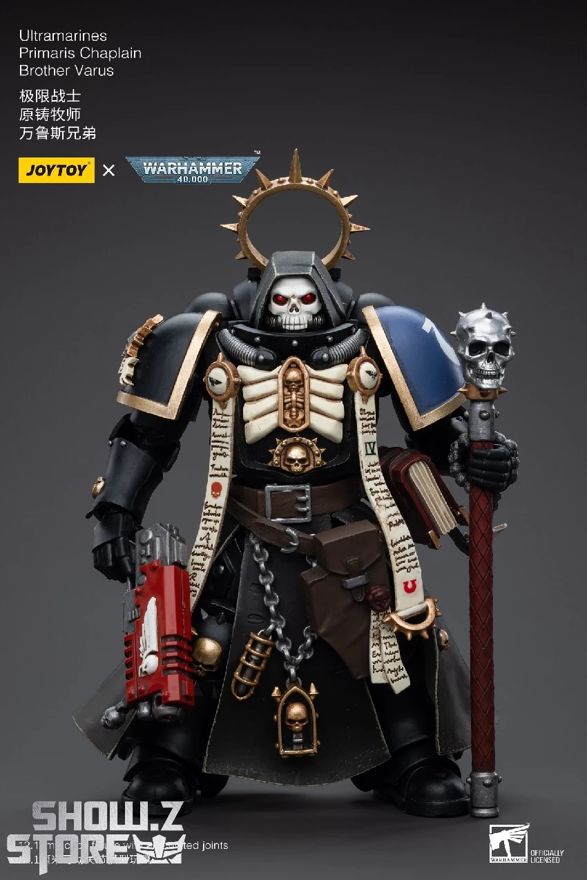 JoyToy Source 1/18 Warhammer 40K Ultramarines Primaris Chaplain Brother Varu 4 JoyToy Source 1/18 Warhammer 40K Ultramarines Primaris Chaplain Brother Varu - Image 2