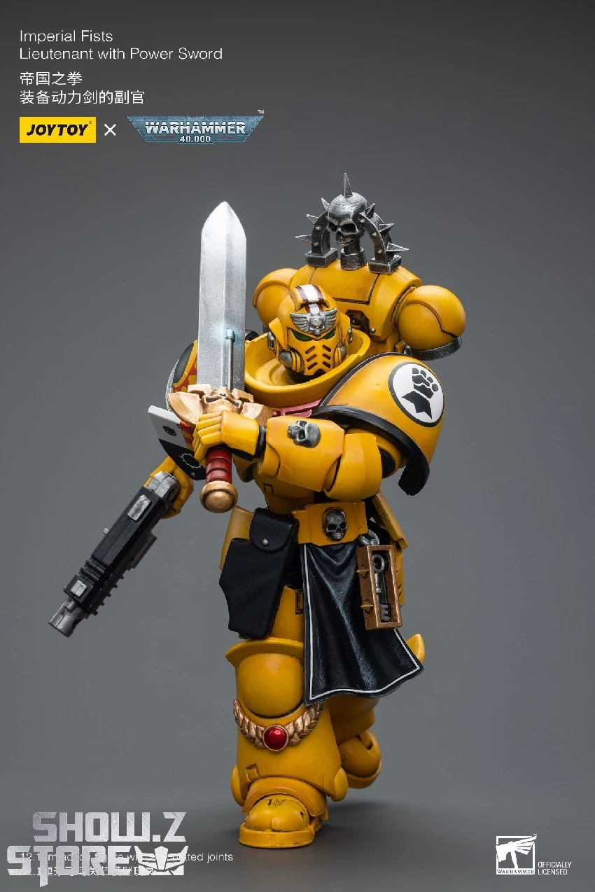 JoyToy Source 1/18 Warhammer 40K Imperial Fists Lieutenant W/ Power Sword 5 JoyToy Source 1/18 Warhammer 40K Imperial Fists Lieutenant W/ Power Sword - Image 3