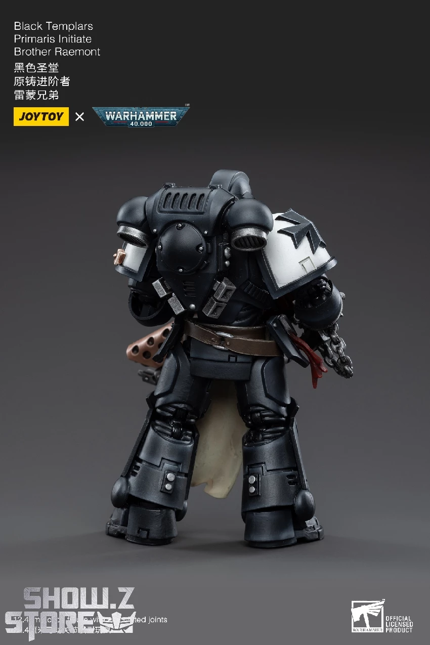 JoyToy Source 1/18 Warhammer 40K Black Templars Primaris Initiate Brother Raemont 5 JoyToy Source 1/18 Warhammer 40K Black Templars Primaris Initiate Brother Raemont - Image 3