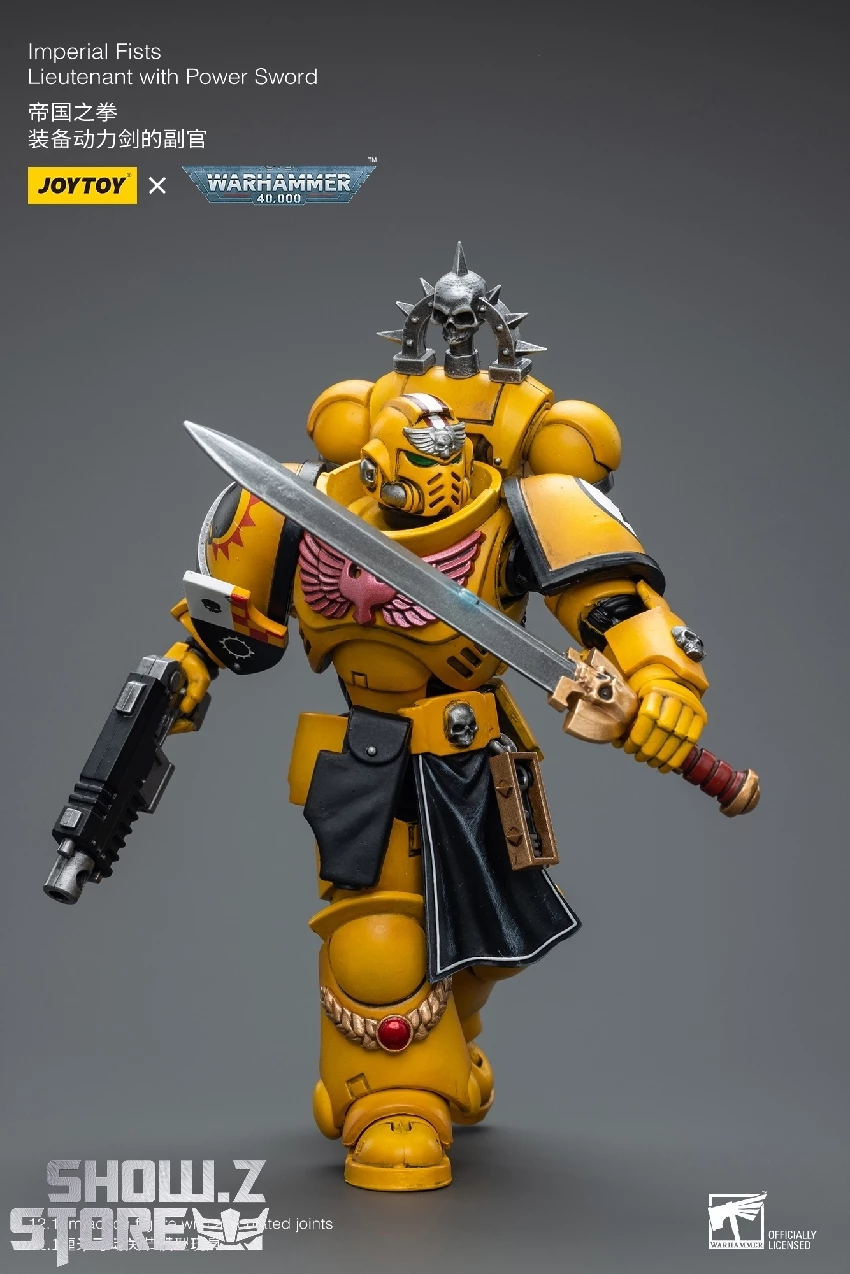 JoyToy Source 1/18 Warhammer 40K Imperial Fists Lieutenant W/ Power Sword 7 JoyToy Source 1/18 Warhammer 40K Imperial Fists Lieutenant W/ Power Sword - Image 5