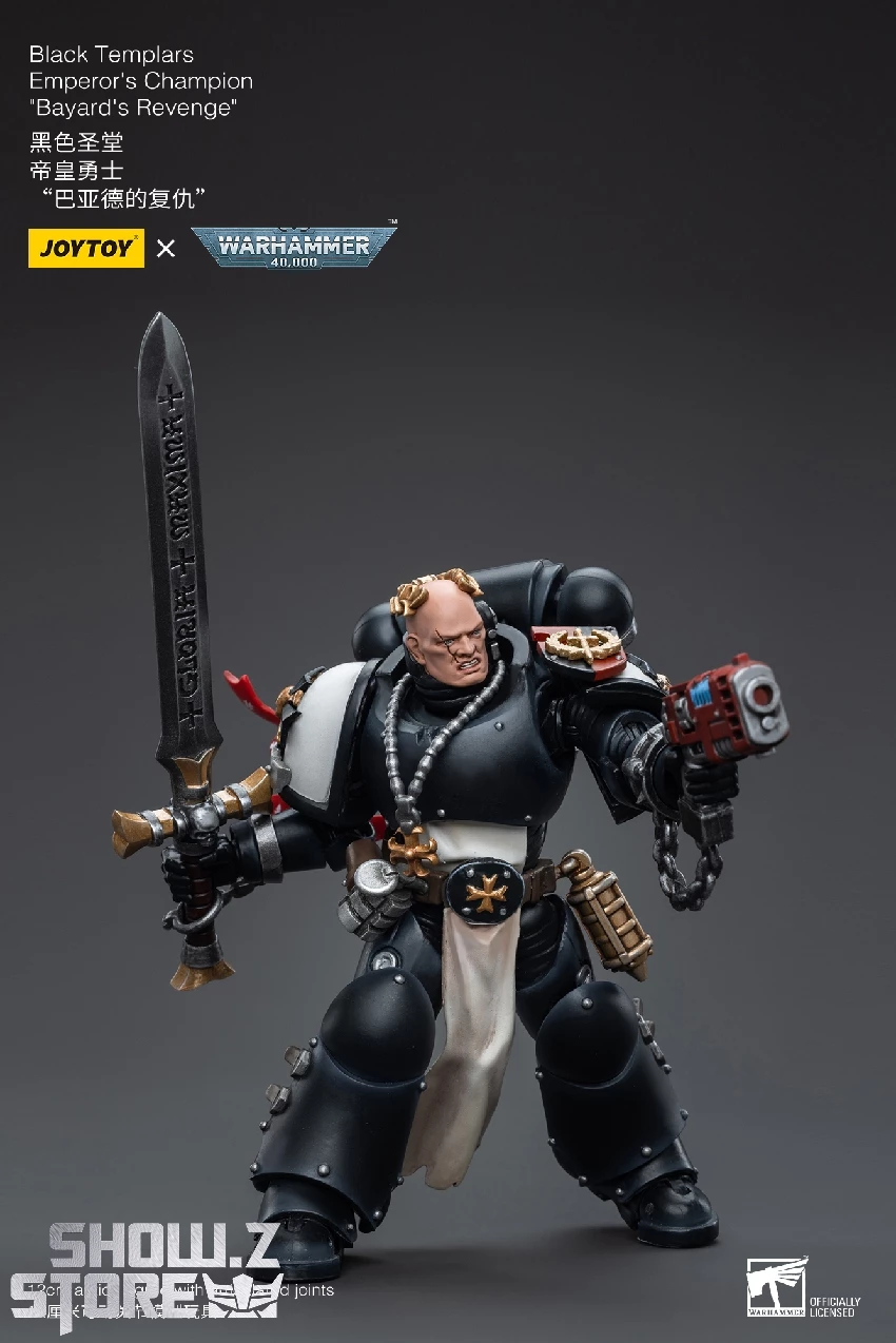 JoyToy Source 1/18 Warhammer 40K Black Templars Emperor's Champion Bayard's Revenge 7 JoyToy Source 1/18 Warhammer 40K Black Templars Emperor's Champion Bayard's Revenge - Image 5