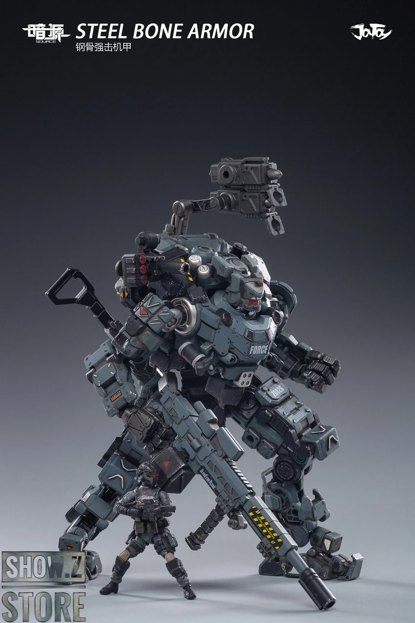JoyToy Source 1/24 Steel Bone W/ Pilot Blue Grey Version 10 JoyToy Source 1/24 Steel Bone W/ Pilot Blue Grey Version - Image 8