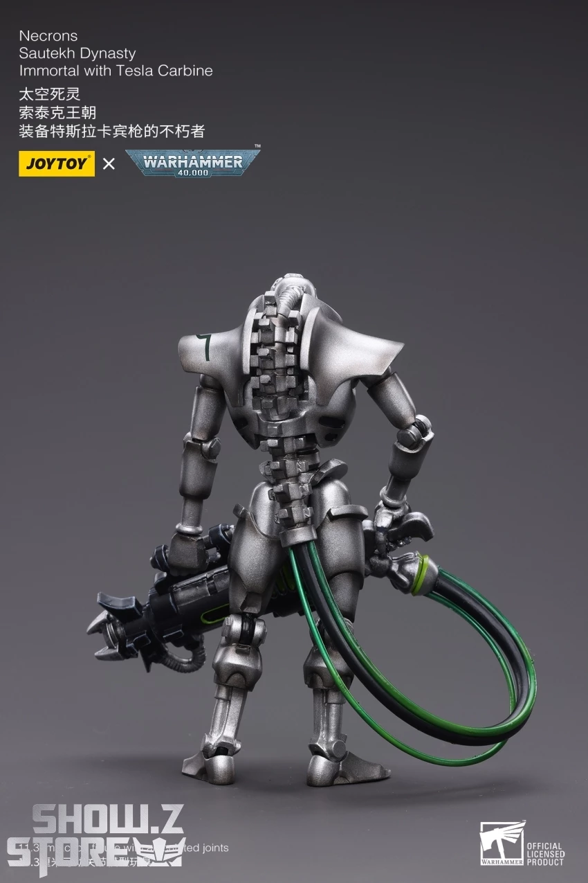 JoyToy Source 1/18 Warhammer 40K Necrons Sautekh Dynasty Immortal With Tesla Carbine 5 JoyToy Source 1/18 Warhammer 40K Necrons Sautekh Dynasty Immortal With Tesla Carbine - Image 3