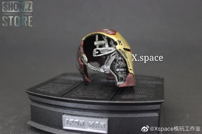 X-Space Studio 1/6 Iron Man MK50 Battle Damaged Helmet /w LED 6 X-Space Studio 1/6 Iron Man MK50 Battle Damaged Helmet /w LED - Image 4