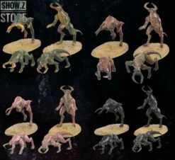 Rihio Multiabyss Alien Beast Series 1/60 Set Of 4 Figures W/ 2 Bases -Action Figures Store bd609da874