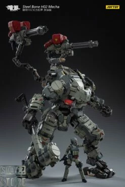 JoyToy Source 1/24 H02 Steel Bone Firepower Mecha Grey-Green Color W/ Pilot -Action Figures Store c2c2a19555