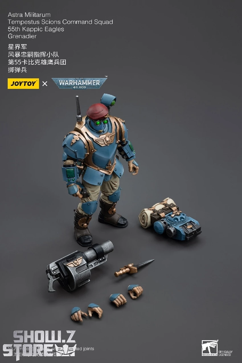 JoyToy Source 1/18 Warhammer 40K Astra Militarum Tempestus Scions Command Squad 55th Kappic Eagles Grenadier 10 JoyToy Source 1/18 Warhammer 40K Astra Militarum Tempestus Scions Command Squad 55th Kappic Eagles Grenadier - Image 8