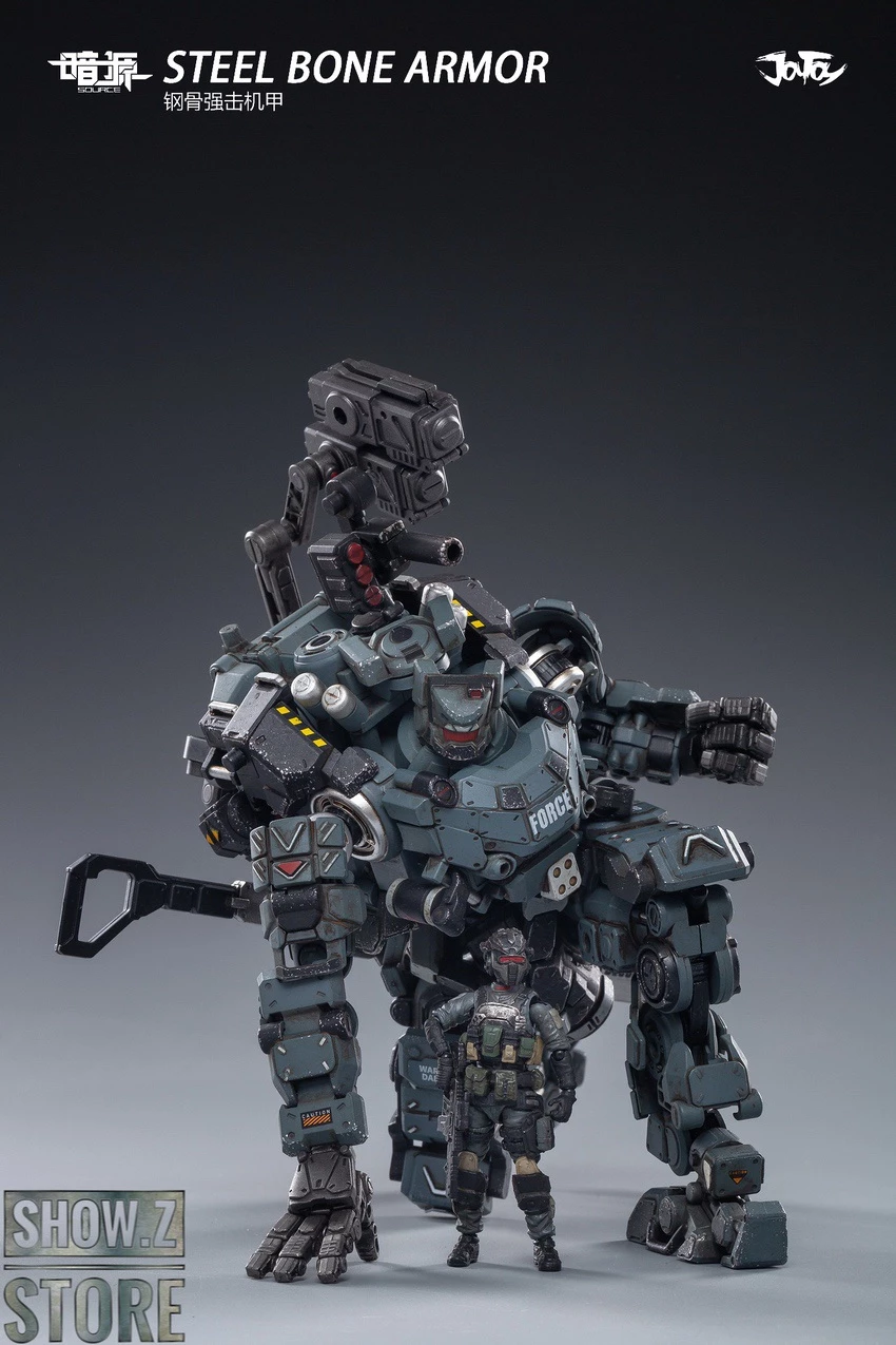 JoyToy Source 1/24 Steel Bone W/ Pilot Blue Grey Version 9 JoyToy Source 1/24 Steel Bone W/ Pilot Blue Grey Version - Image 7