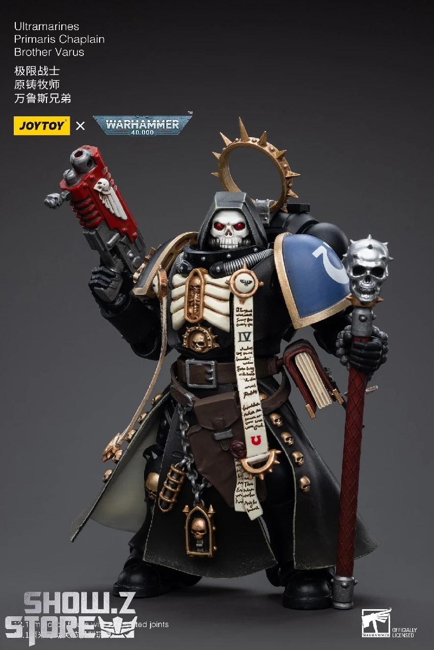 JoyToy Source 1/18 Warhammer 40K Ultramarines Primaris Chaplain Brother Varu 5 JoyToy Source 1/18 Warhammer 40K Ultramarines Primaris Chaplain Brother Varu - Image 3