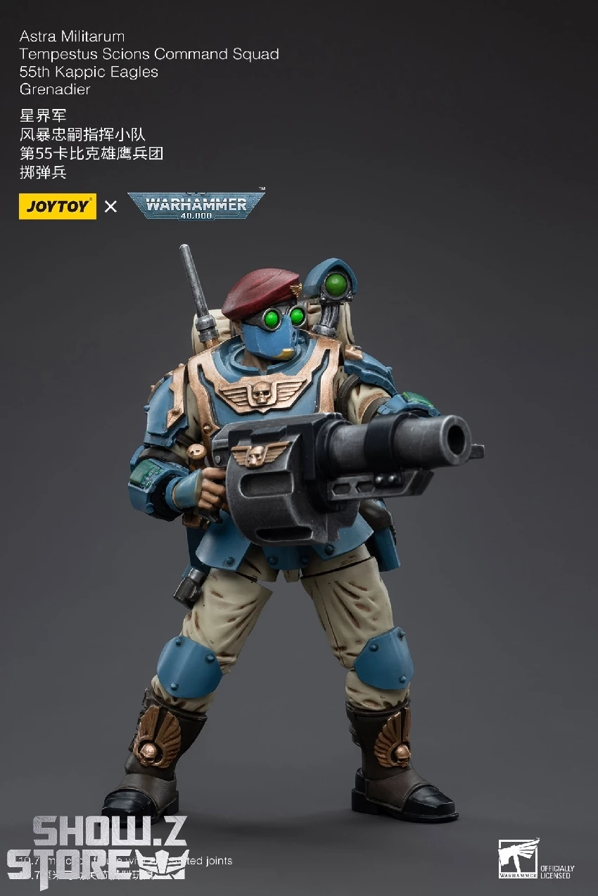 JoyToy Source 1/18 Warhammer 40K Astra Militarum Tempestus Scions Command Squad 55th Kappic Eagles Grenadier 5 JoyToy Source 1/18 Warhammer 40K Astra Militarum Tempestus Scions Command Squad 55th Kappic Eagles Grenadier - Image 3