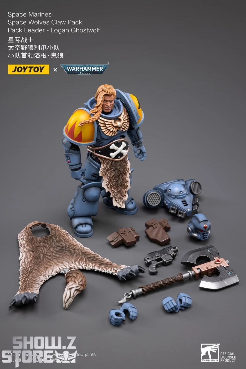 JoyToy Source 1/18 Warhammer 40K Space Wolves Claw Pack Leader-Logan Ghostwolf 10 JoyToy Source 1/18 Warhammer 40K Space Wolves Claw Pack Leader-Logan Ghostwolf - Image 8