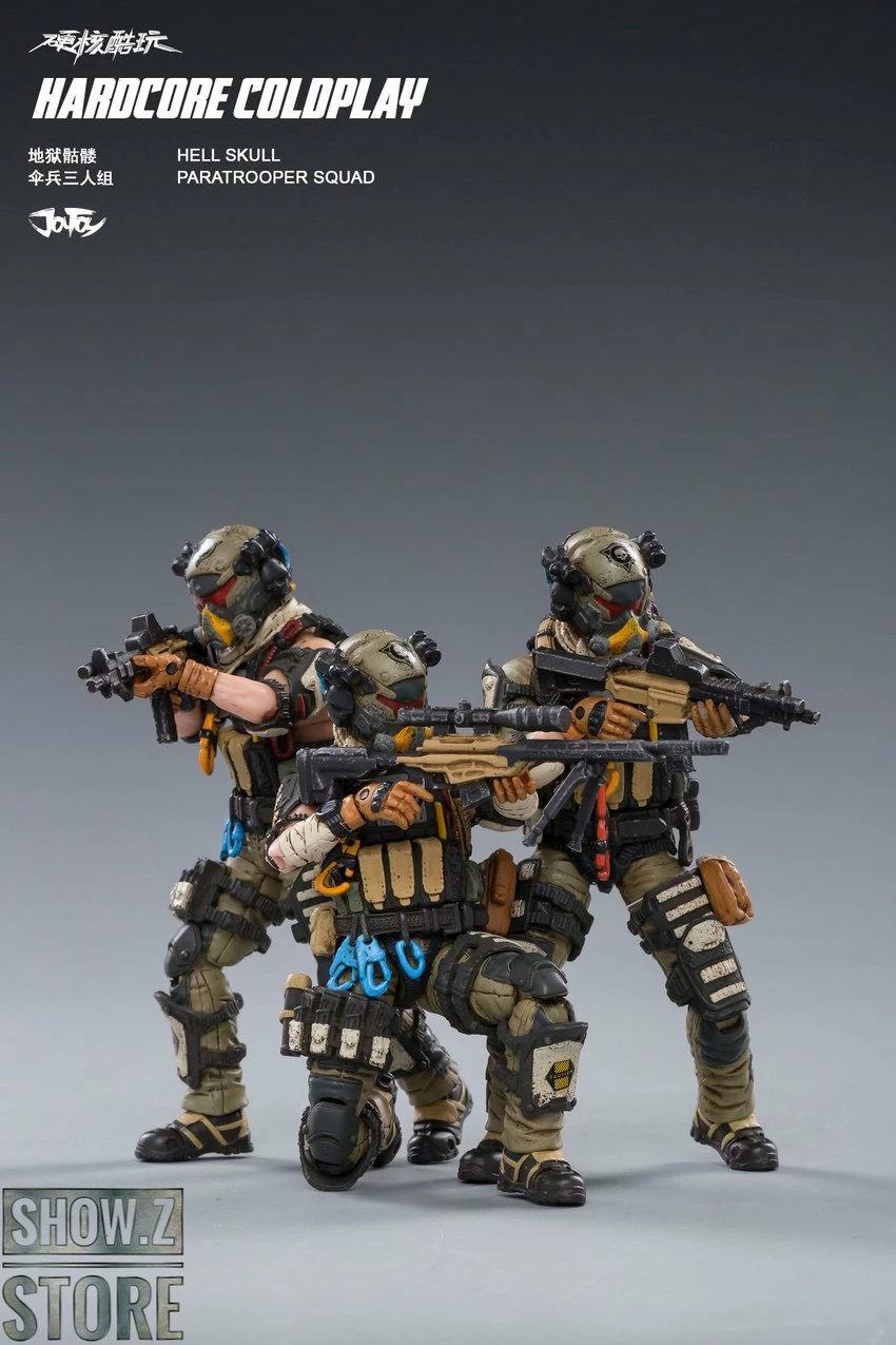 JoyToy Source 1/18 Hardcore Coldplay Hell Skull Paratrooper Squad Set Of 3 6 JoyToy Source 1/18 Hardcore Coldplay Hell Skull Paratrooper Squad Set Of 3 - Image 4